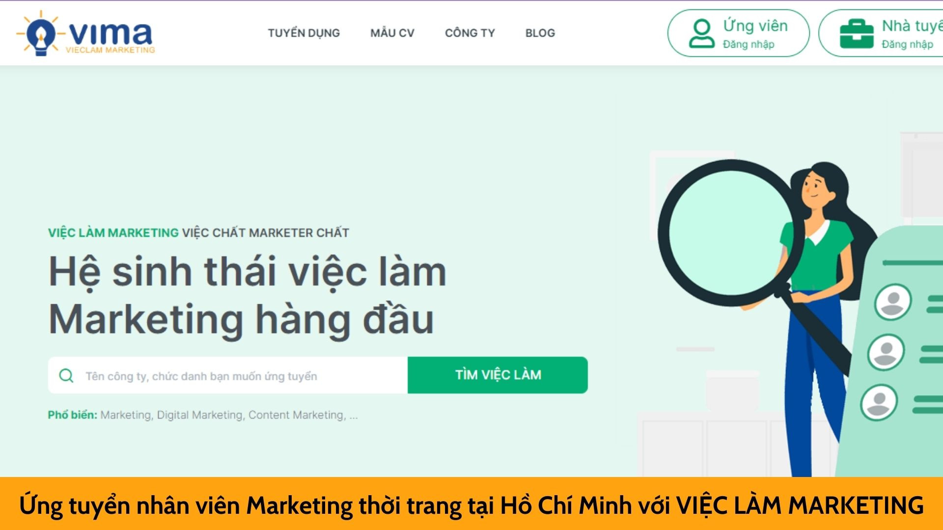 Ứng tuyển nhân viên Marketing thời trang tại Hồ Chí Minh với VIỆC LÀM MARKETING